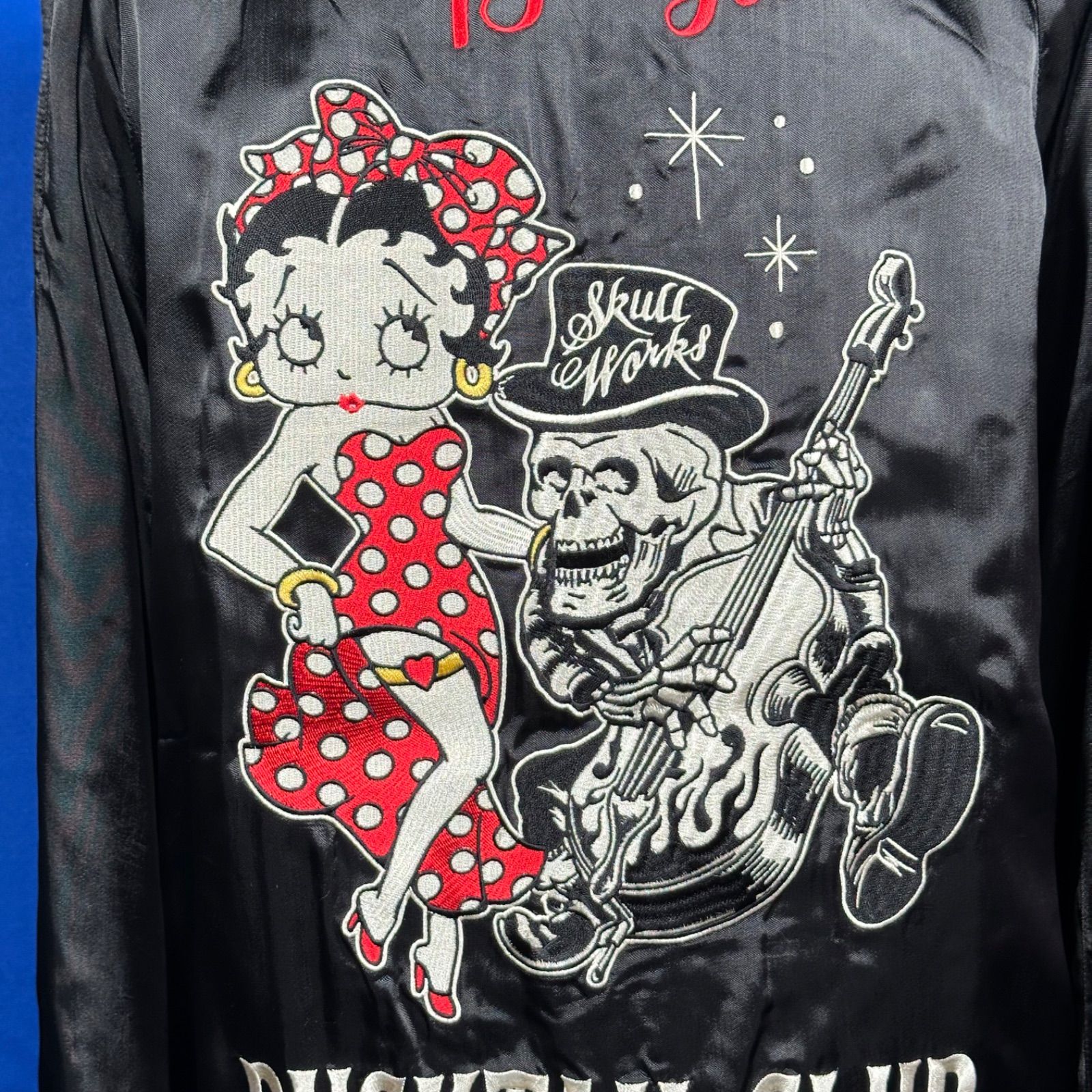 新品 SKULL WORKS × BETTY BOOP（ベティブープ）柄刺繍 リバーシブル
