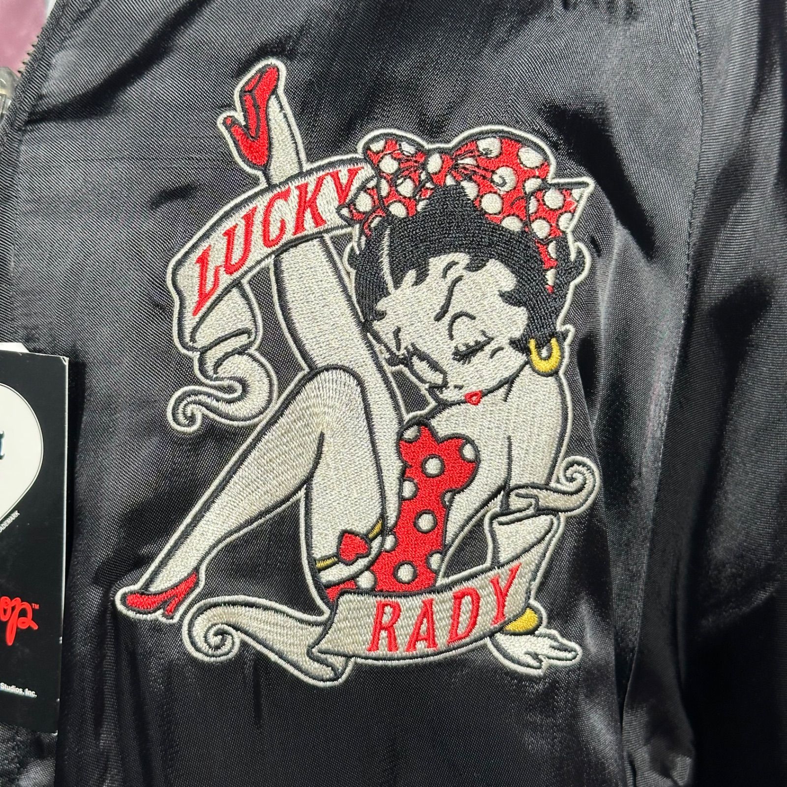 新品 SKULL WORKS × BETTY BOOP（ベティブープ）柄刺繍 リバーシブル