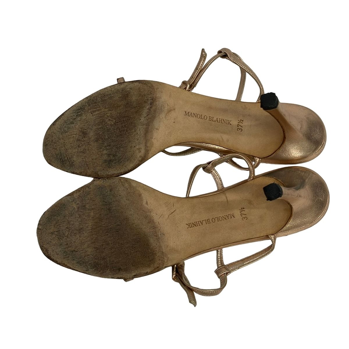 最終価格☆MANOLO BLAHNIK ブラウン サンダル　サイズ37 MANOLO BLAHNIK(マノロブラニク) サンダル 37 1/2 レディース - ピンク