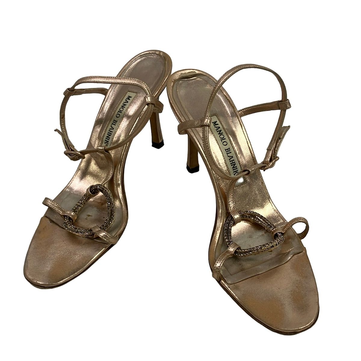 MANOLO BLAHNIK(マノロブラニク) サンダル 37 1/2 レディース - ピンク