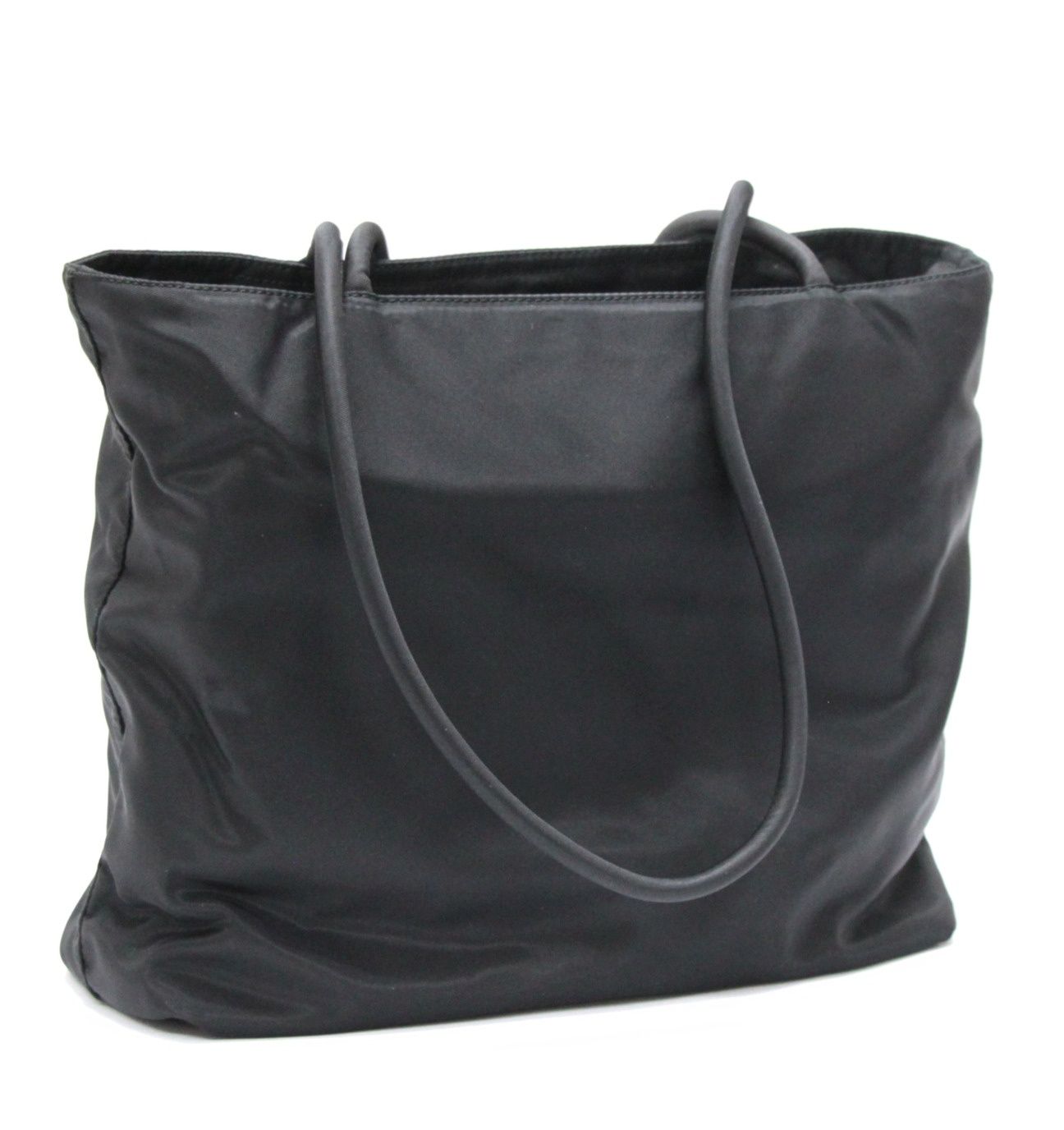 PRADA プラダ 三角ロゴ ミニトートバッグ ナイロン 黒 【75692