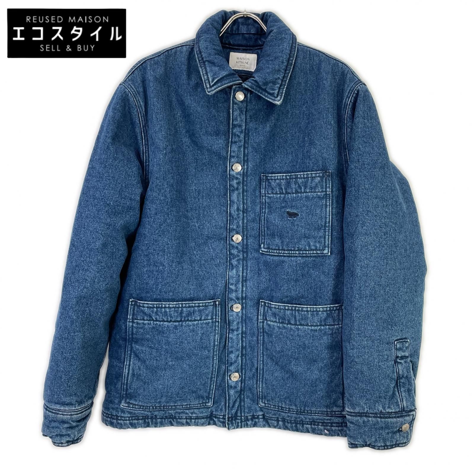 MAISON KITSUNE　メゾンキツネ　NM02119WW5023 インディゴ PADDED WORKWEAR JACKET パテッドデニムワークジャケット　M