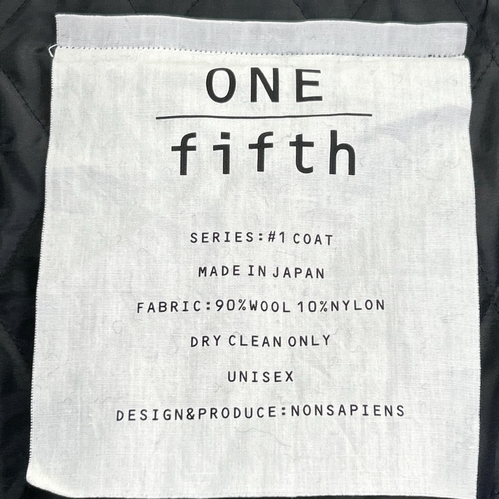 ONE FIFTH　ワンフィフス　ブラック メルトン ウール 中綿 パーカー　1