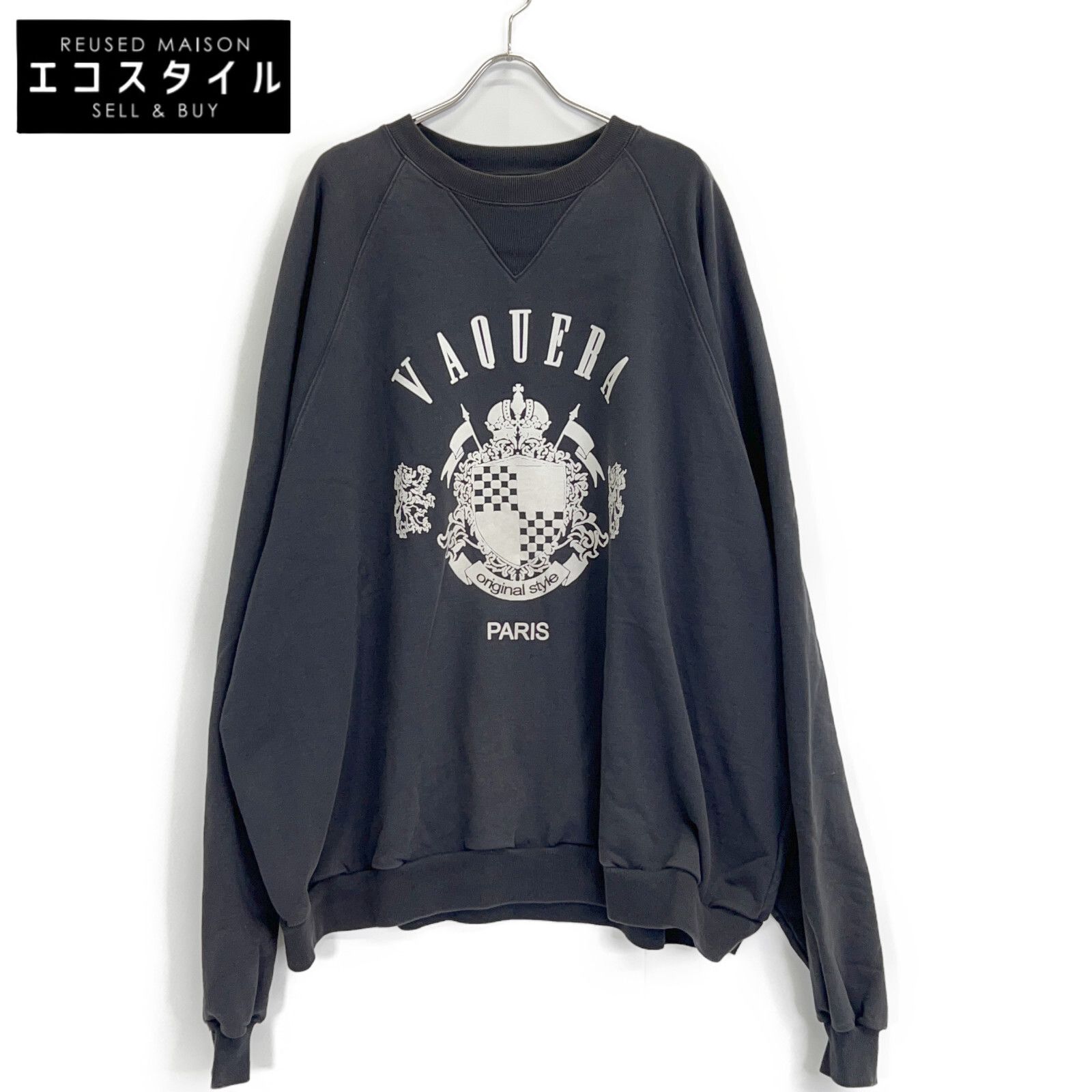 VAQUERA　ヴァケラ　VAQ04T009 ブラック オーバーサイズスウェット　S/M