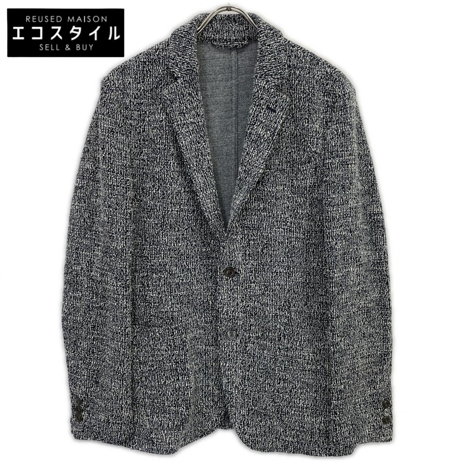EPOCA UOMO　エポカウォモ　M1E25-799-28 ホワイト×ブラック セットアップ メランジジャケット　48