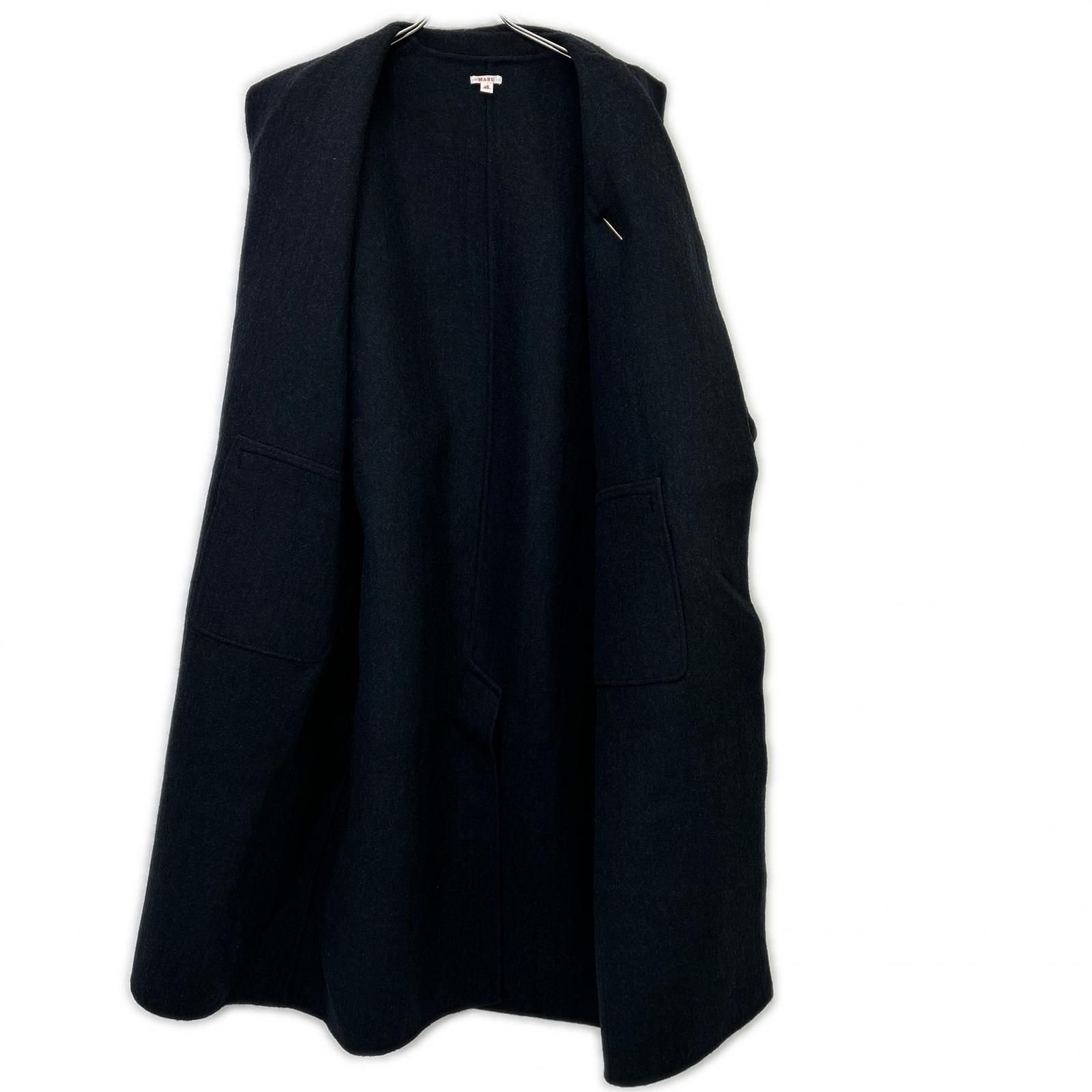 masu エムエーエスユーover robe coat MASU エム エー エス ユー チャコール ウール over robe coat 20AW 48