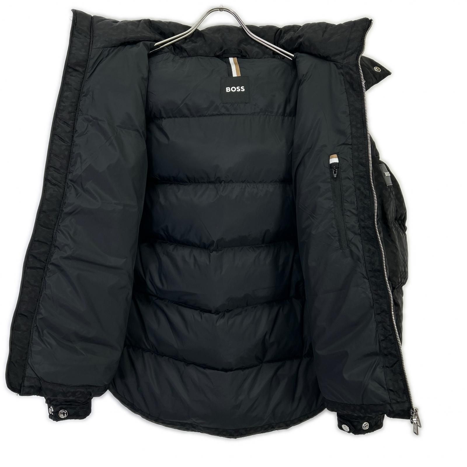 HUGOBOSS ヒューゴボス ブラック モノグラム柄 中綿 ジャケット 46