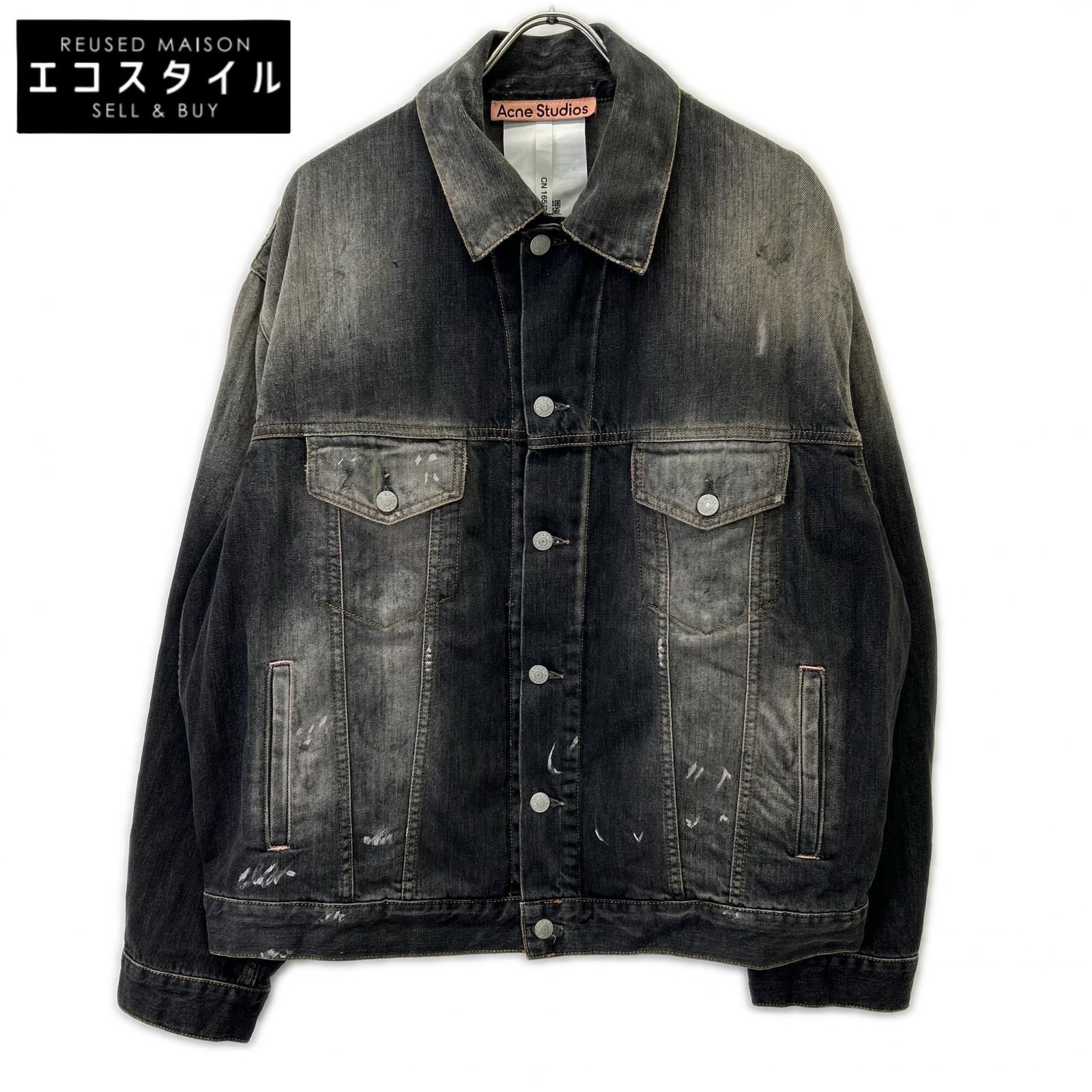 ACNE STUDIOS　アクネ ストゥディオズ　FN-UX-OUTW000073 25FW オーバーサイズ ペイント デニムジャケット　XS