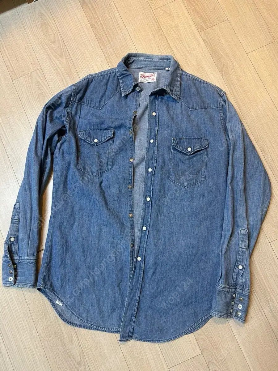 70年代 Wrangler ラングラー デニム ウェスタン シャツ L