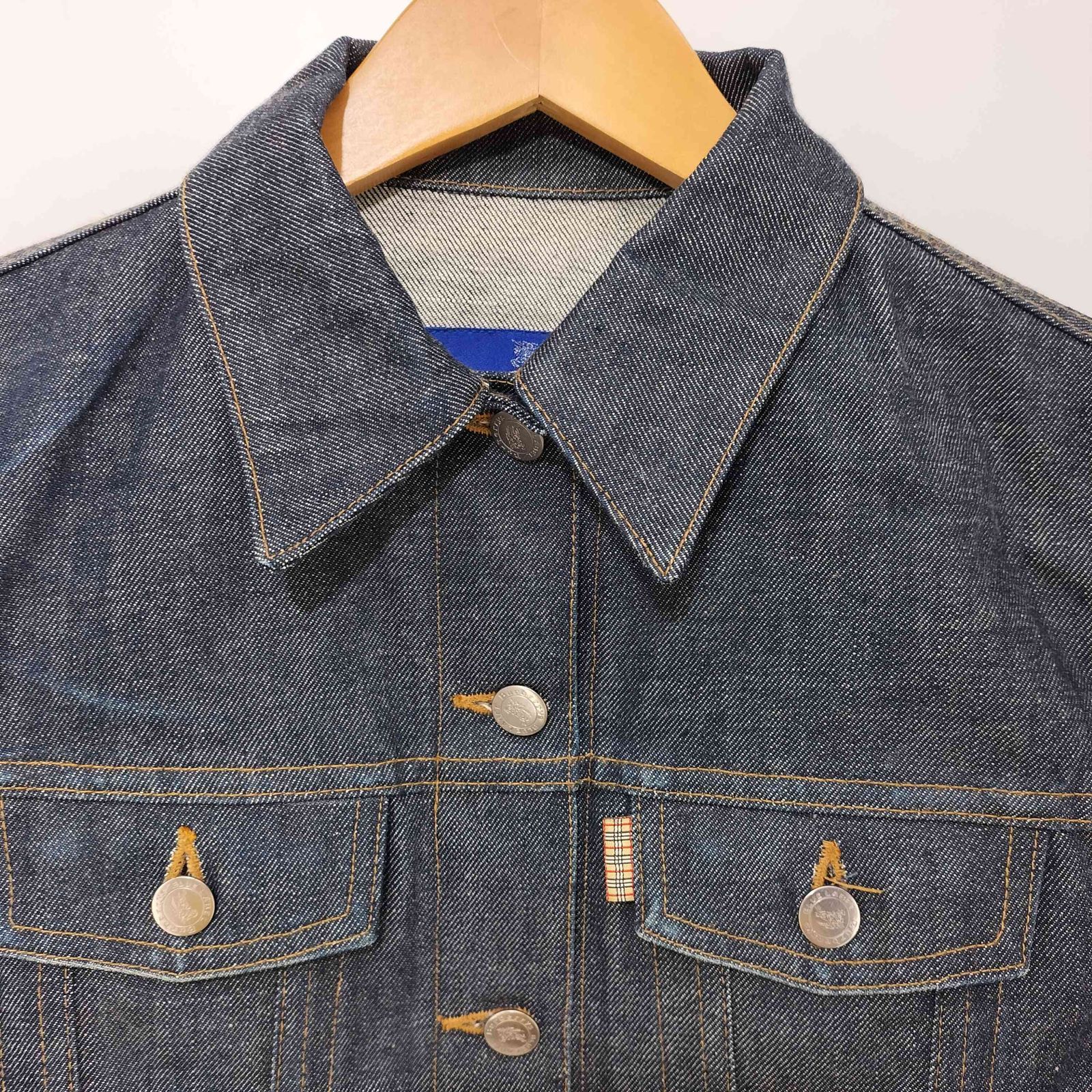 バーバリーブルーレーベル BURBERRY BLUE LABEL 濃紺 袖裏ノバチェック