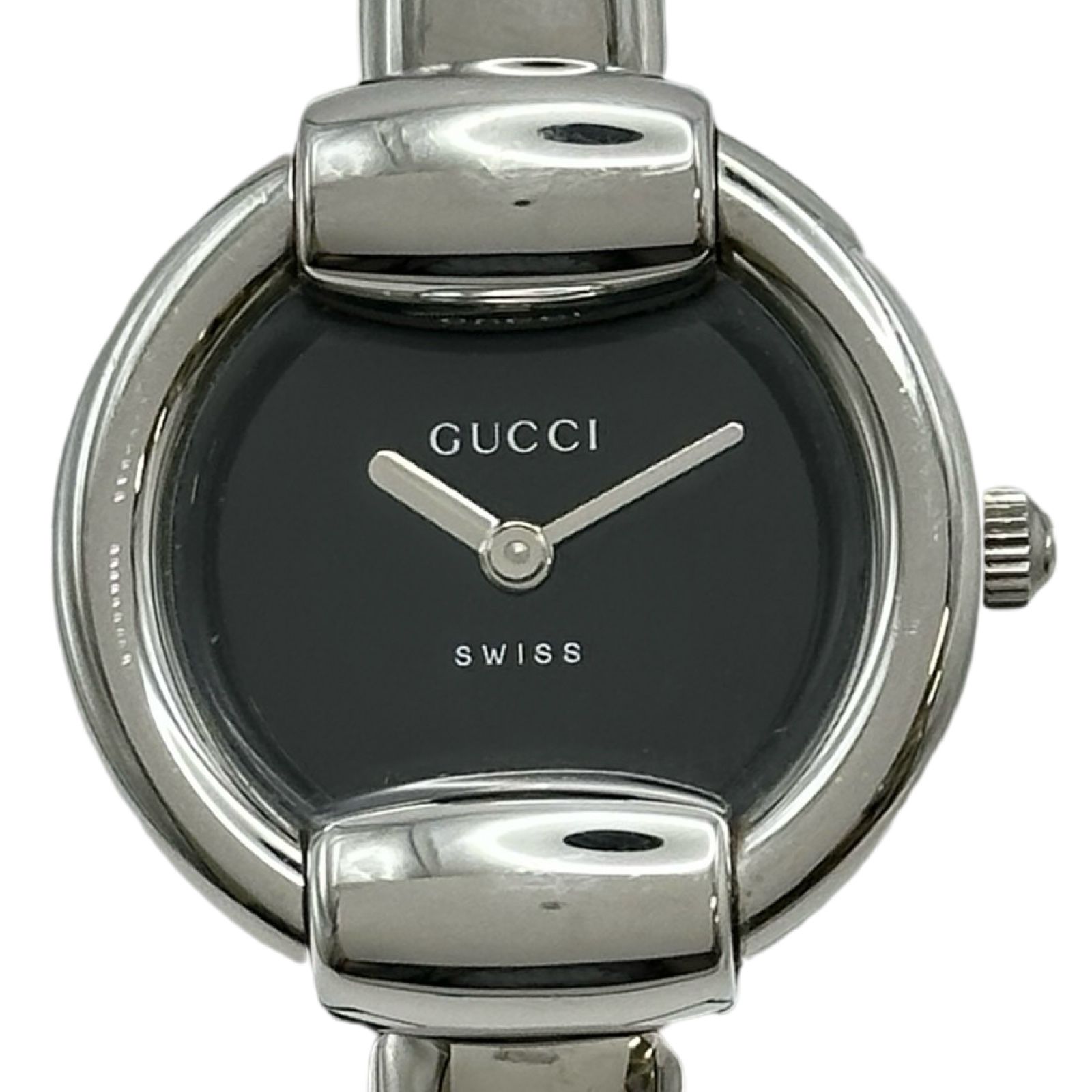 グッチ GUCCI バングルウォッチ 1400L ブラック ステンレススチール クオーツ レディース 腕時計
