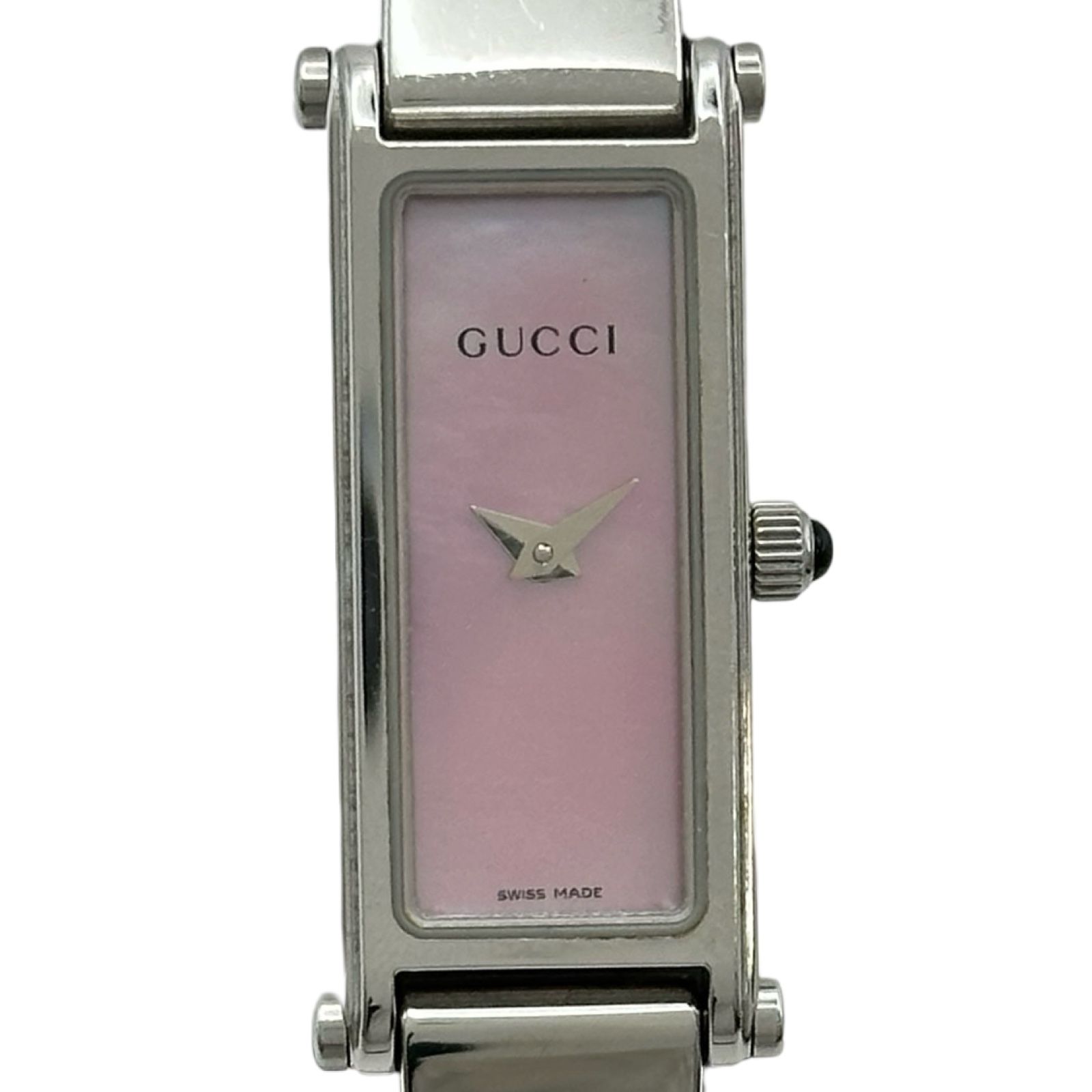 グッチ GUCCI バングルウォッチ 1500L ピンクシェル ステンレススチール クオーツ レディース 腕時計 14,910円