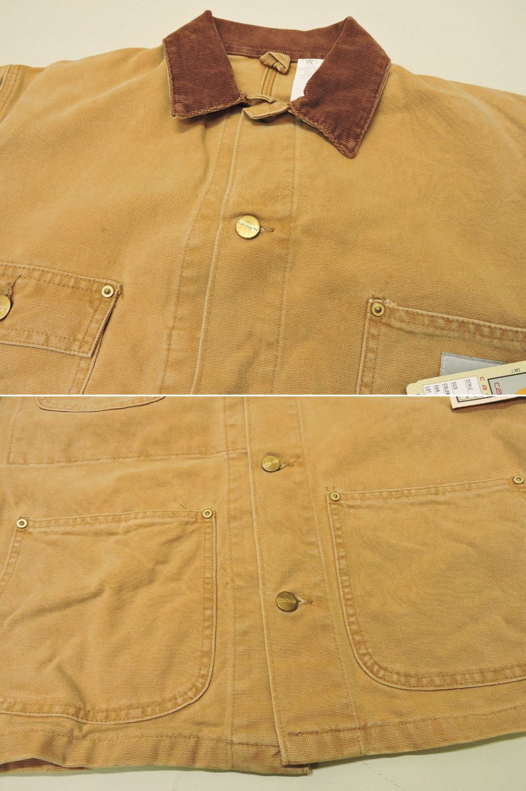 90s Carhartt チョアコート Lot.0006-93 サイズ46 ブラウン デッド