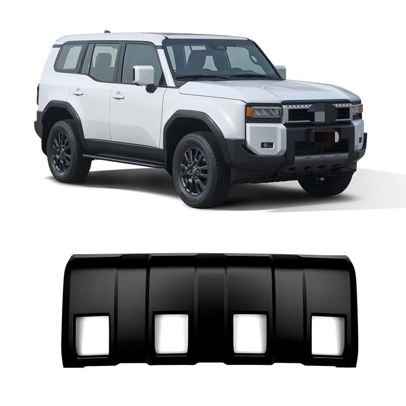 トヨタ ランドクルーザー250 LC250対応 フロントバンパーアンダーカバー ABS製 グロスブラック マットブラック カーボン調 無加工取付 外装アクセント