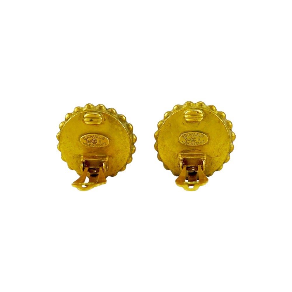 シャネル □中古□ ココマーク イヤリング アクセサリー GP ブラック
