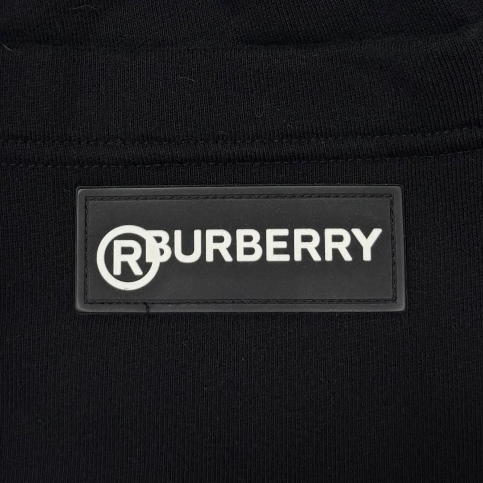 BURBERRY Logo Print Check Detail Cotton Pants ロゴプリントチェック