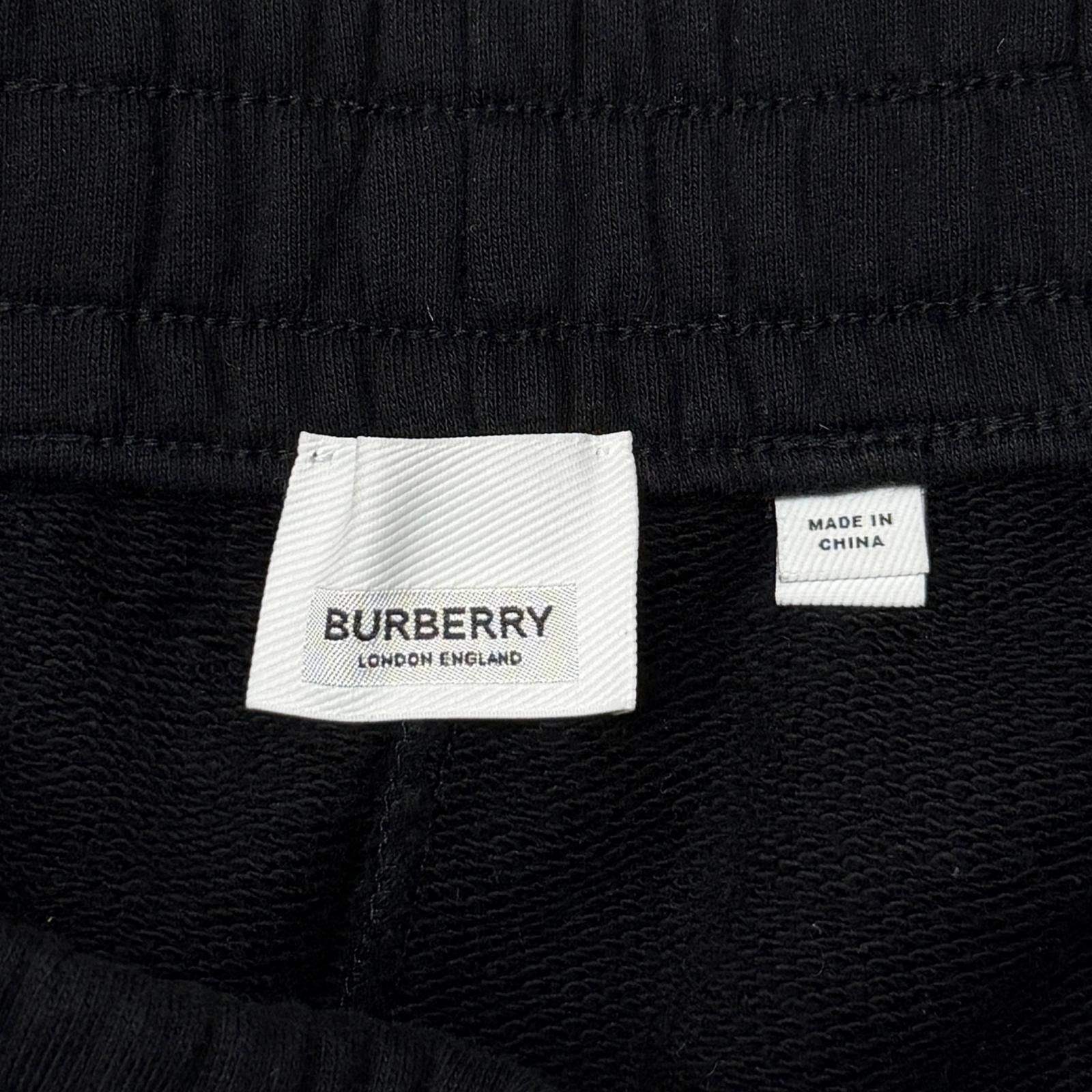 BURBERRY Logo Print Check Detail Cotton Pants ロゴプリントチェック