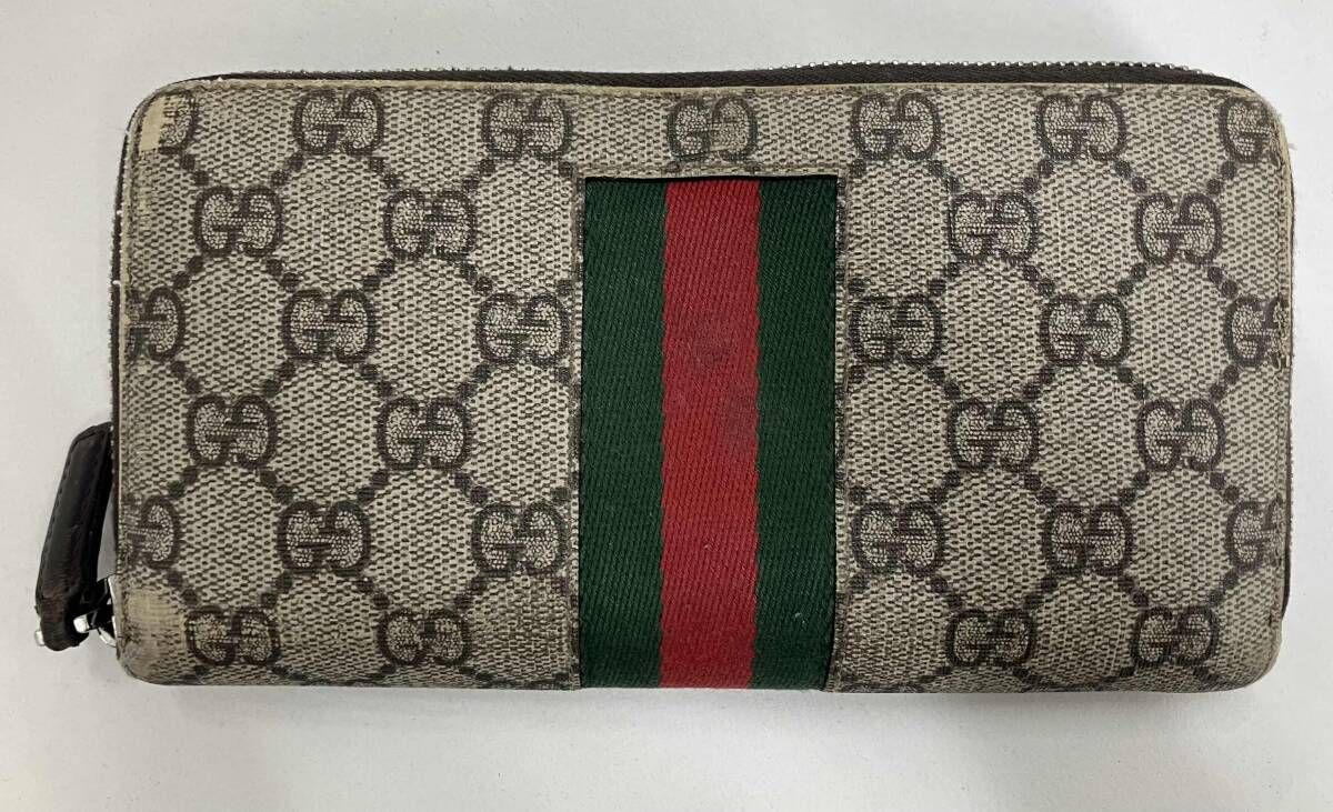 GUCCI GGスプリーム 408831・493075 ラウンドファスナー長財布 グッチ