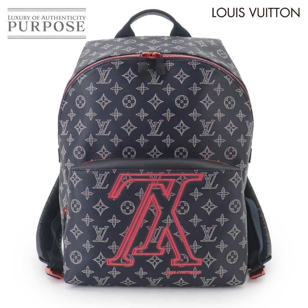 未使用 展示品 ルイ ヴィトン LOUIS VUITTON モノグラム インク アップサイドダウン アポロ バッグパック ネイビー M43676 90332327