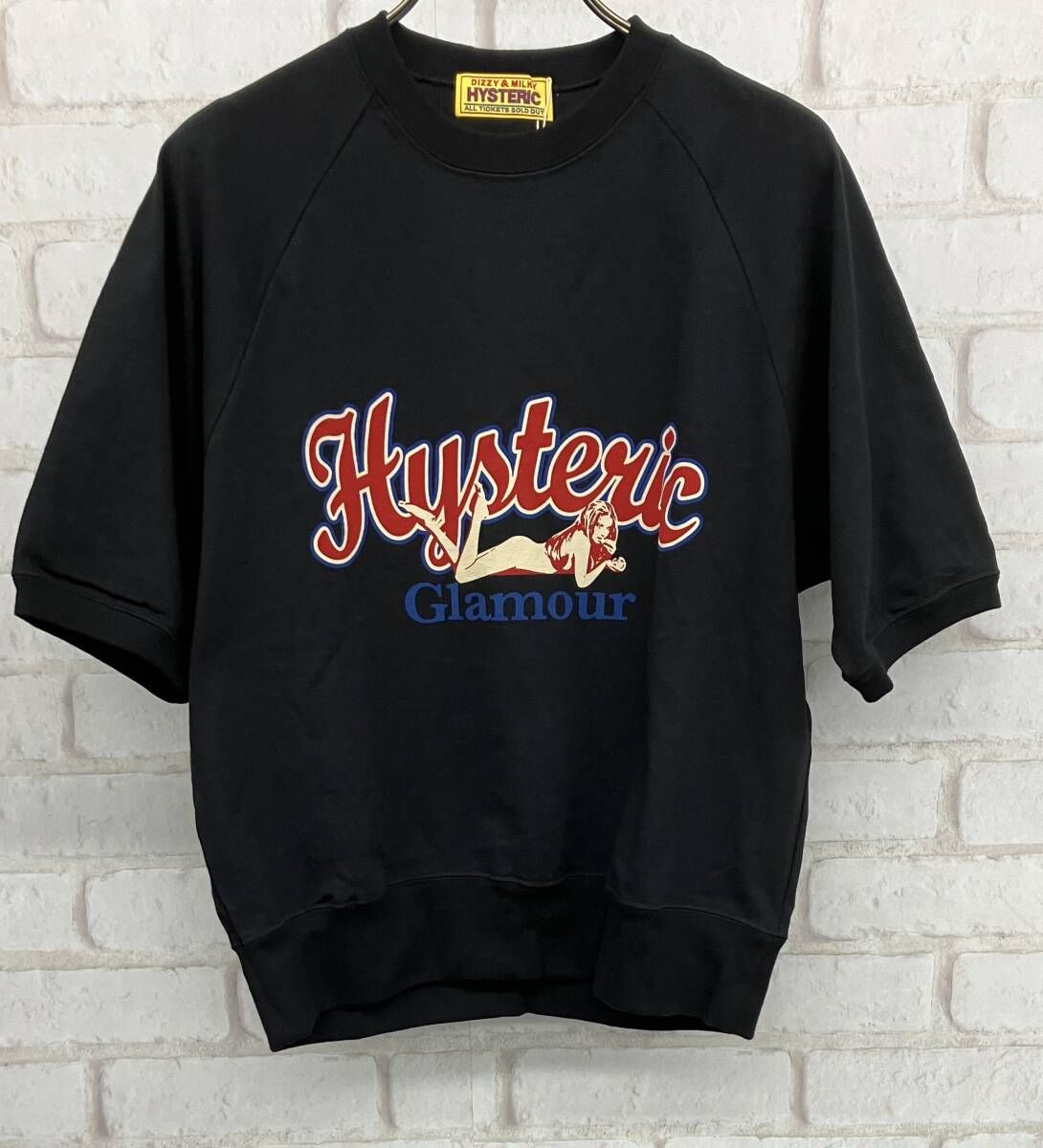 HYSTERIC GLAMOUR 半袖Tシャツ ヒステリックグラマー スウェットTシャツ ブラック