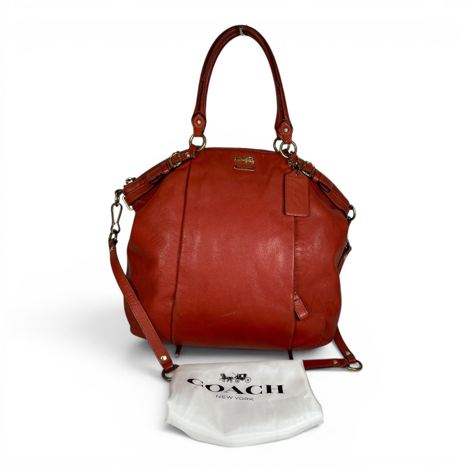 COACH コーチ 2WAY ショルダーバッグ オレンジ ハンドバッグ 
