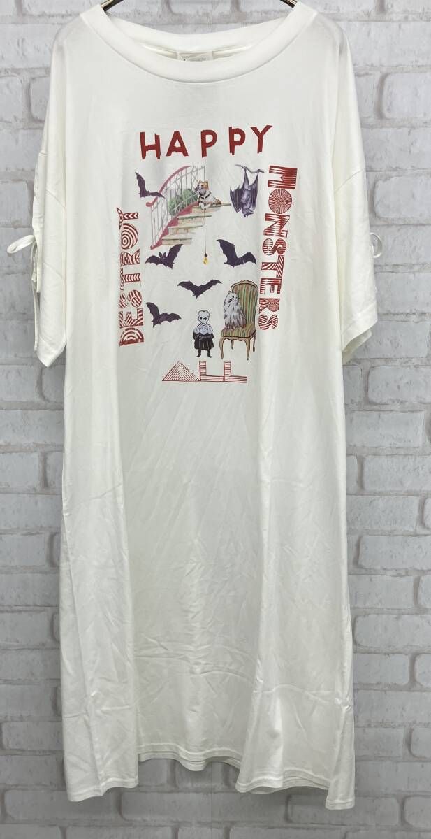 HYSTERIC GLAMOUR 半袖ワンピース ヒステリックグラマー 猫 イラスト ロングワンピース
