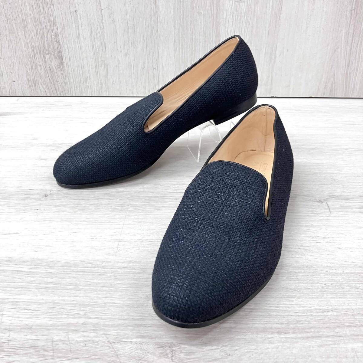 HENDER SCHEME/アンダースキーマ/TOMORROWLAND別注/ドレスシューズ/ブラックツイードロ ーファー/ブラック
