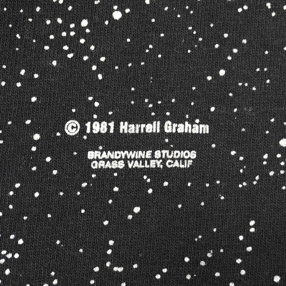 Harral Graham 90s 00s 90-2000年代 YOU ARE HERE プリントTシャツ 宇宙 天体 銀河 USA ヴィンテージ アメリカ 古着 メンズ Tシャツ カットソー ブラック / 黒 L相当【中古】