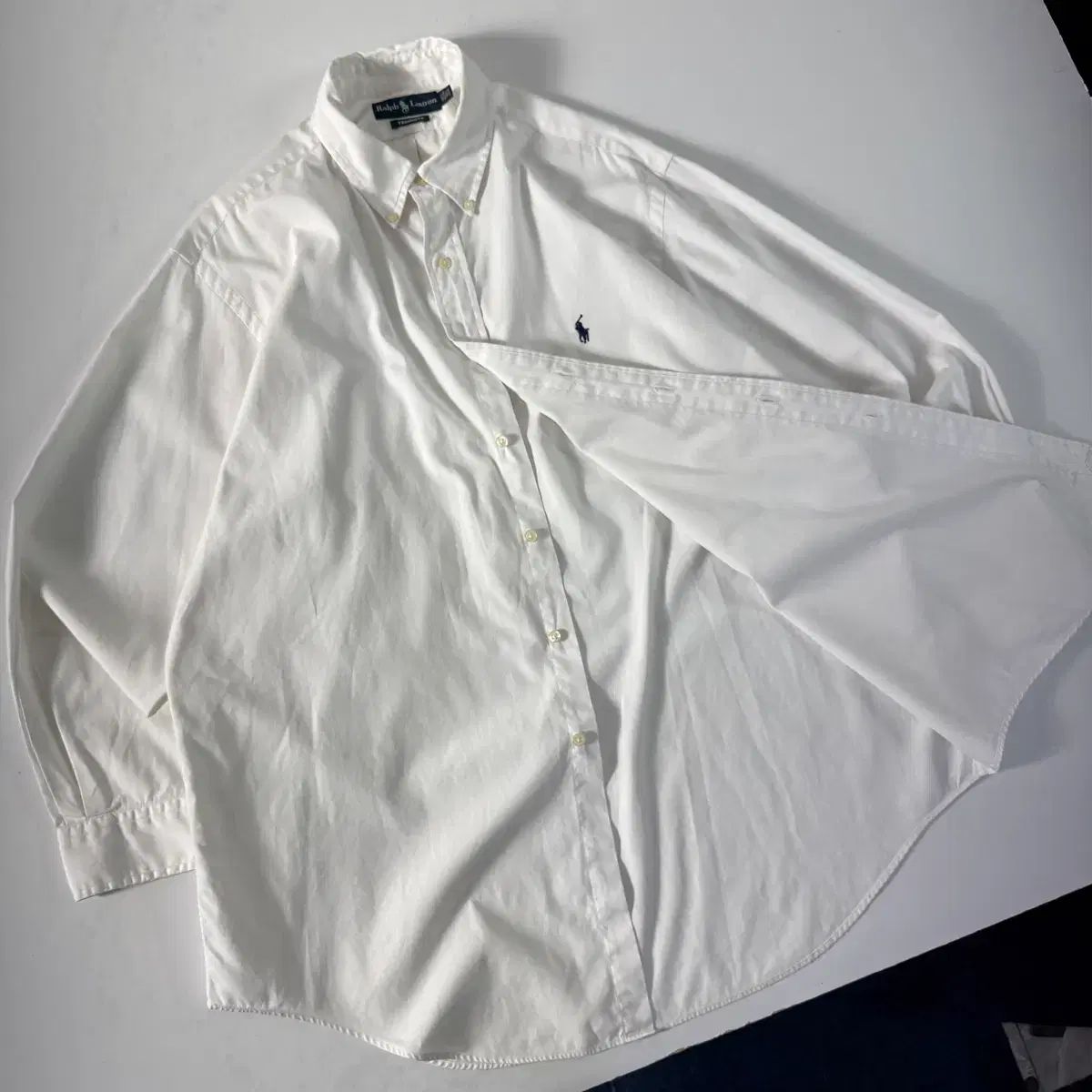 Polo ポロ ラルフローレン 刺繍 コットン 白 シャツ