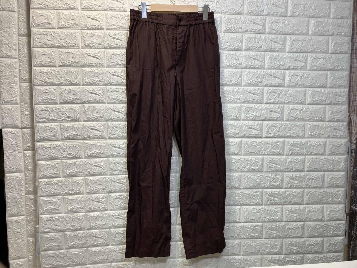 ATON エイトン Cotton Lawn コットンロングパンツ 綿パン Brown ブラウンPRAGCW0401 サイズ02
