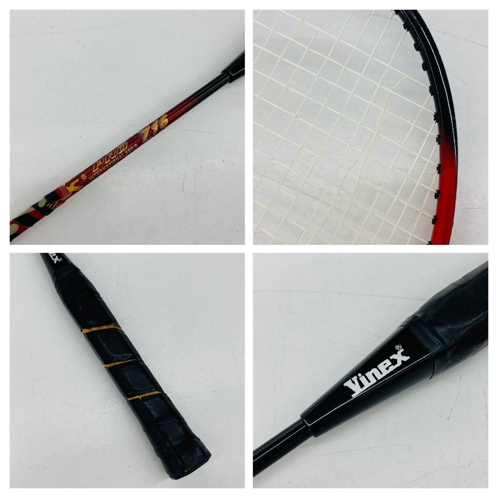 バドミントンラケット ジャンク品 3本セット ジャンク品】バドミントン ラケット3本 ラケットバッグ セット YONEX