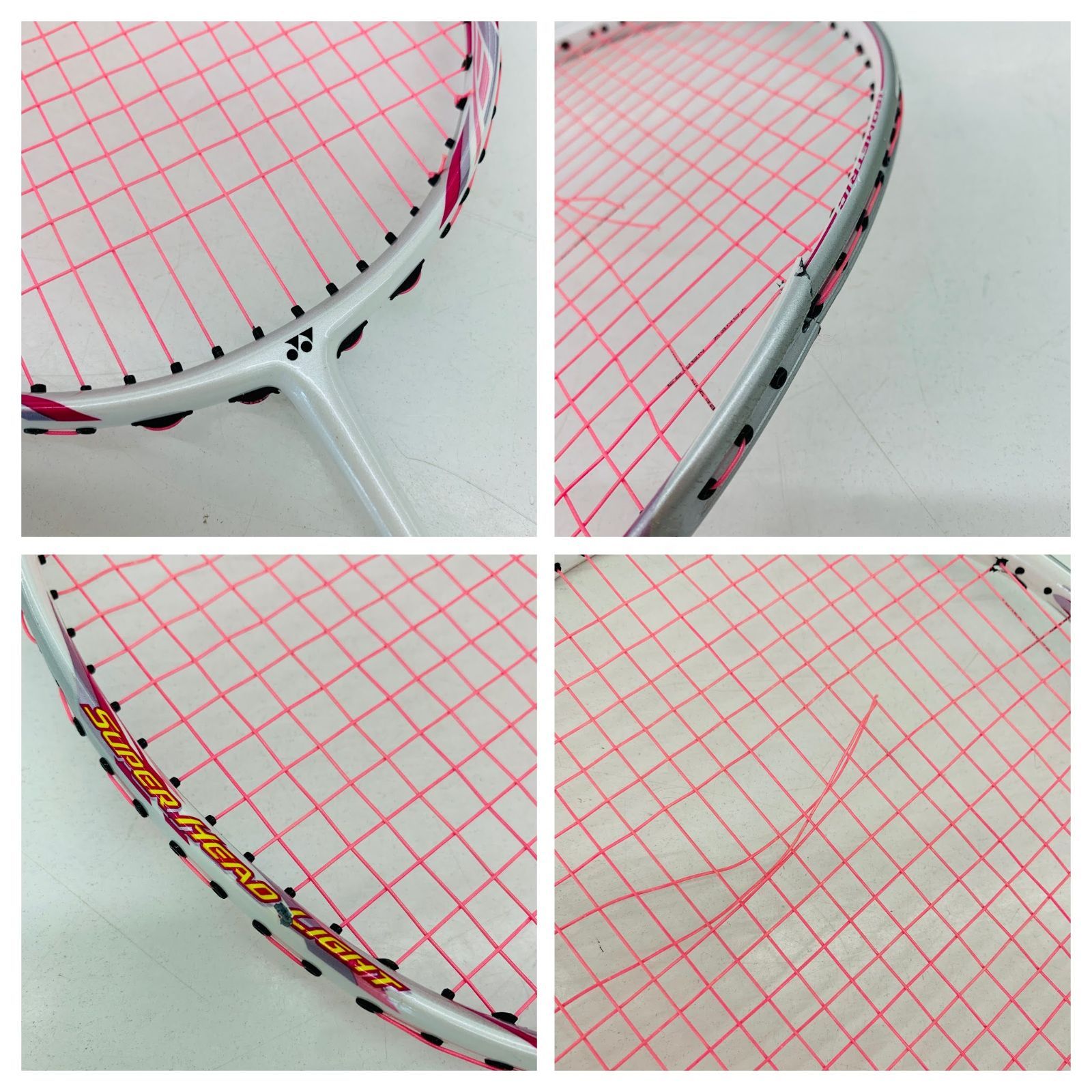 ジャンク品】バドミントン ラケット3本 ラケットバッグ セット YONEX
