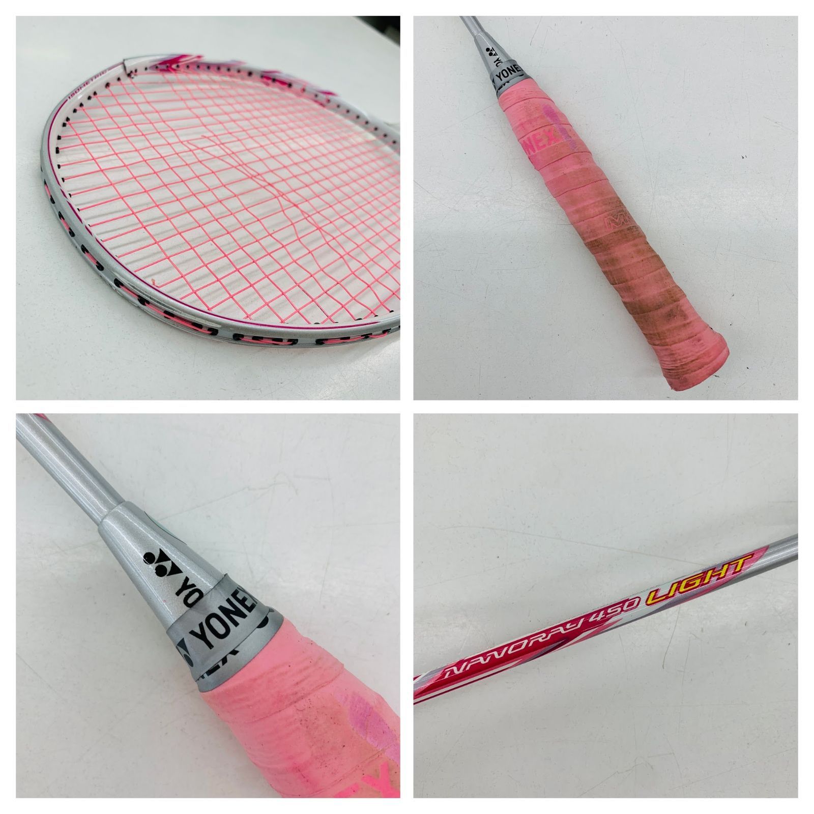 ジャンク品】バドミントン ラケット3本 ラケットバッグ セット YONEX