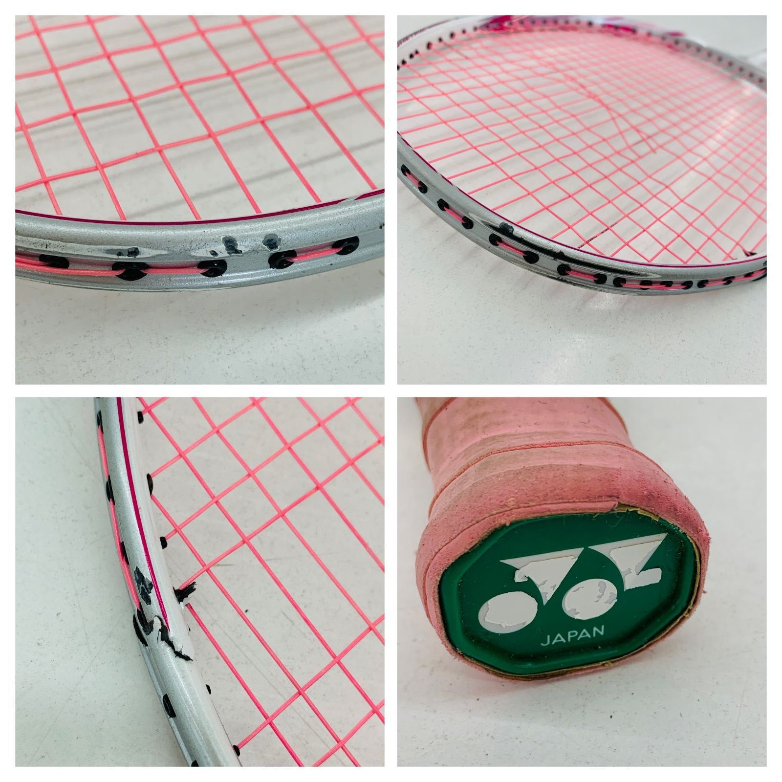 ジャンク品】バドミントン ラケット3本 ラケットバッグ セット YONEX