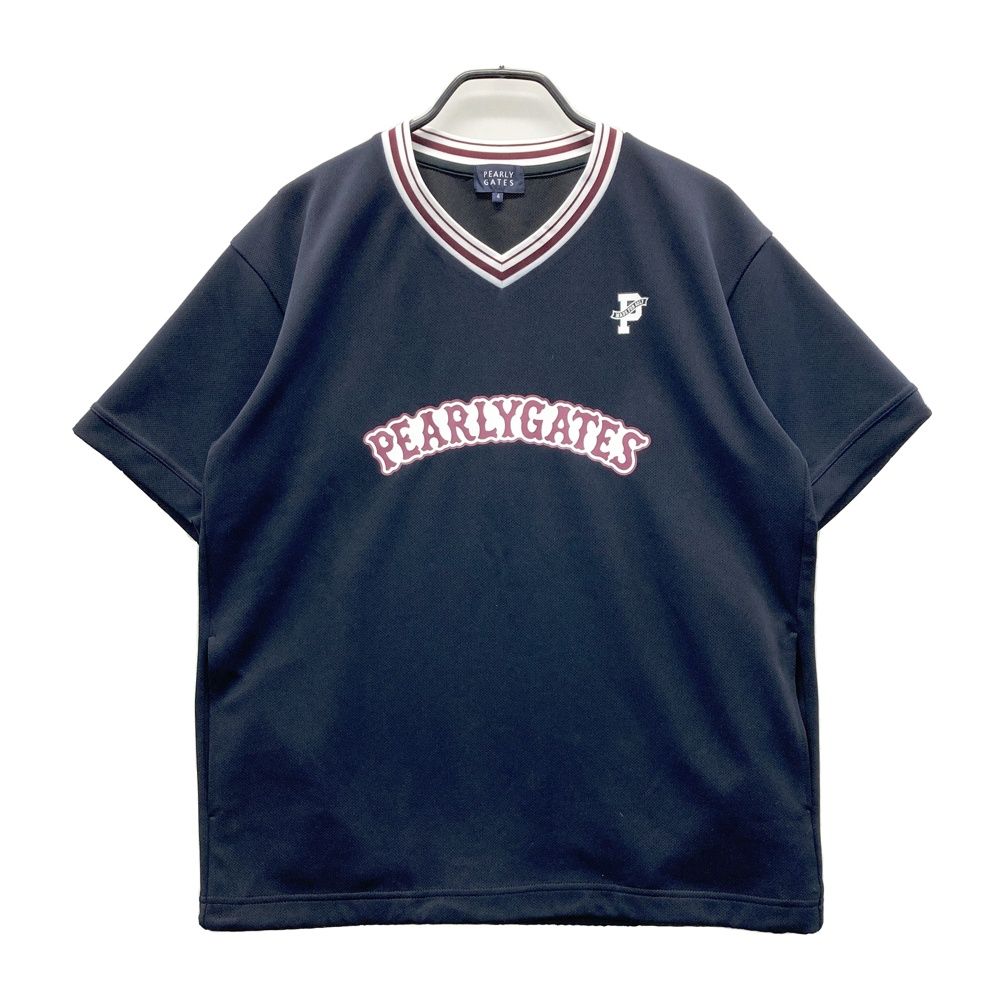 サイズ：4 PEARLY GATES パーリーゲイツ 2025年モデル 半袖Tシャツ ブラック系 [240101723490] ゴルフウェア メンズ ストスト