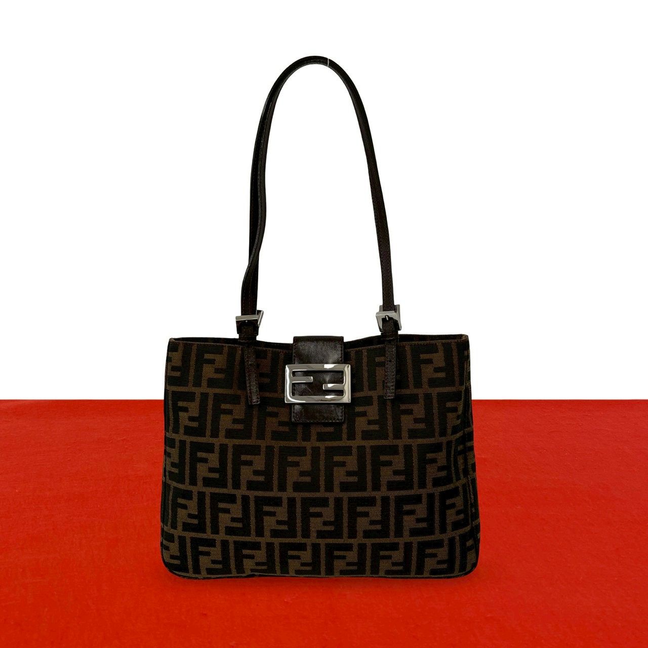 極 美品 FENDI フェンディ ヴィンテージ ズッカ FF 柄 キャンバス