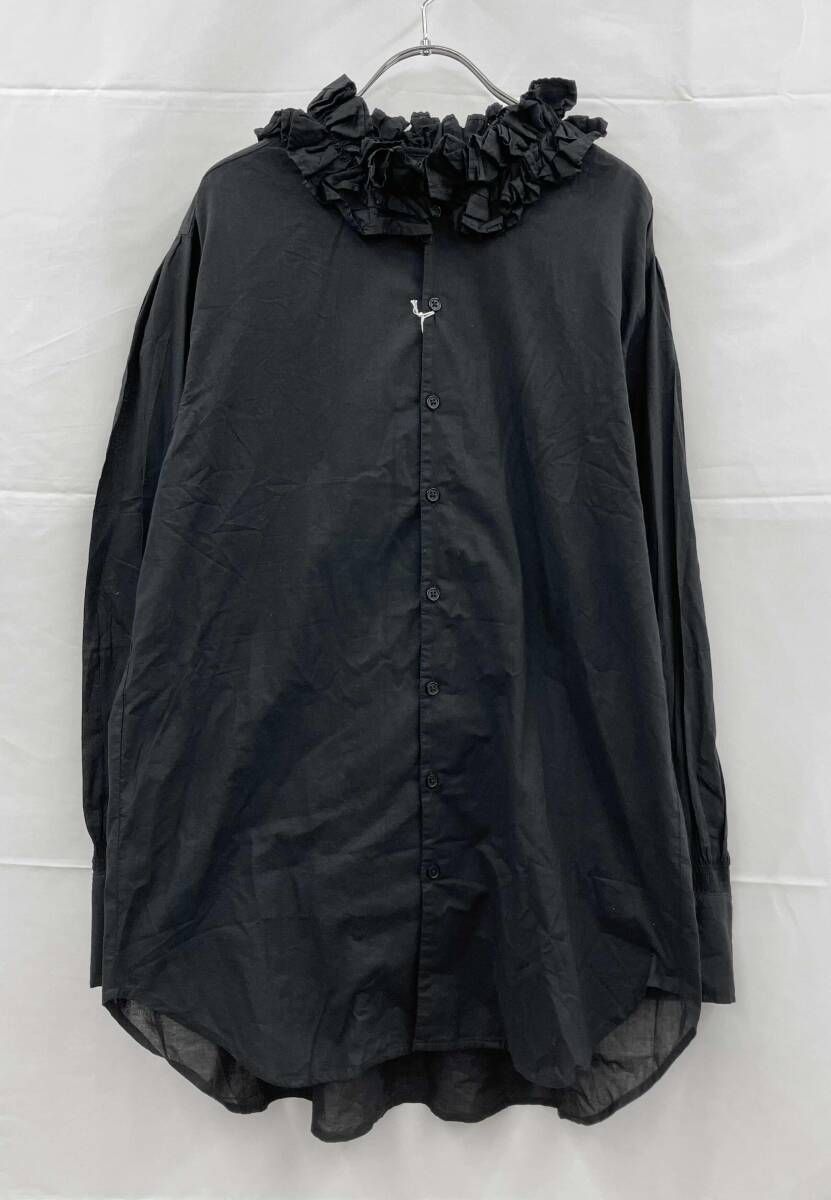 crinkle crinkle crinkle クリンクルクリンクルクリンクル 長袖ブラウス CC-2001 フリルカラーブラウス フリーサイズ ブラック 通年