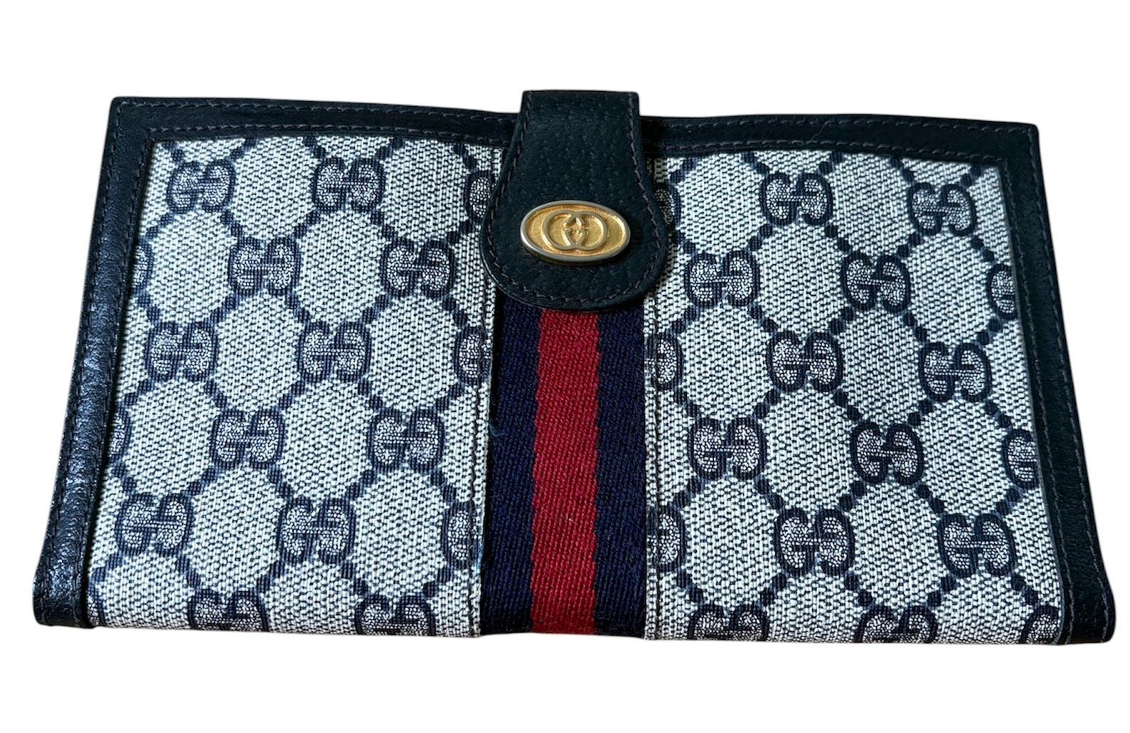★【財布】GUCCI　オールドグッチ　ヴィンテージ　キャンバス長財布