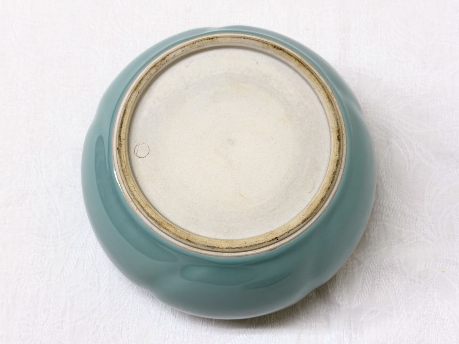 D240【未使用】手塚祥堂 青磁 水指 茶道具 京焼 共箱付き 骨董品 天録