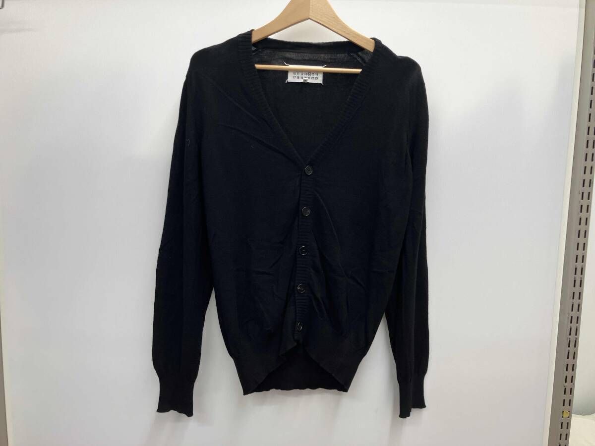 Maison Margiela メゾンマルジェラ カーディガン 50HA6621666 エルボーパッチ サイズS ブラック 春 秋