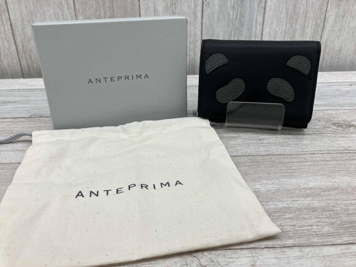 ANTEPRIMA／アンテプリマ／三つ折り財布／パンダ／レディース／ブラック