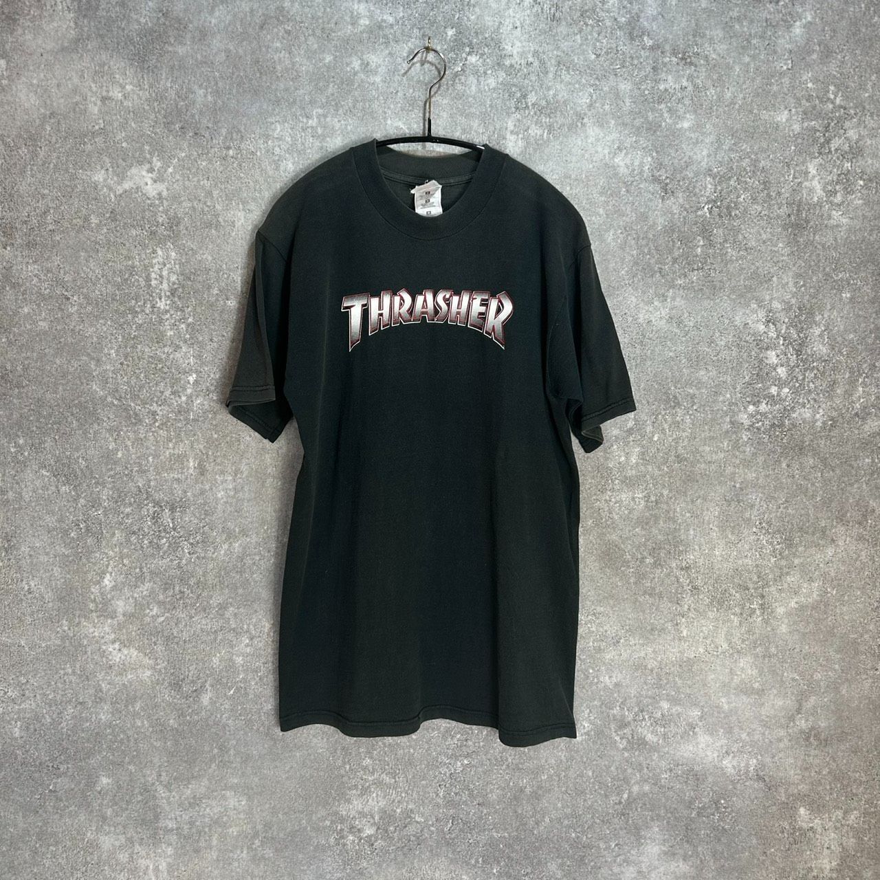 90's THRASHER スラッシャー GOOD FADE BLACK グッド フェード ブラック OLD SKATE オールド スケート Fruit of the loom フルーツ オブ ザ ルーム 90年代 VINTAGE TEE ヴィンテージ