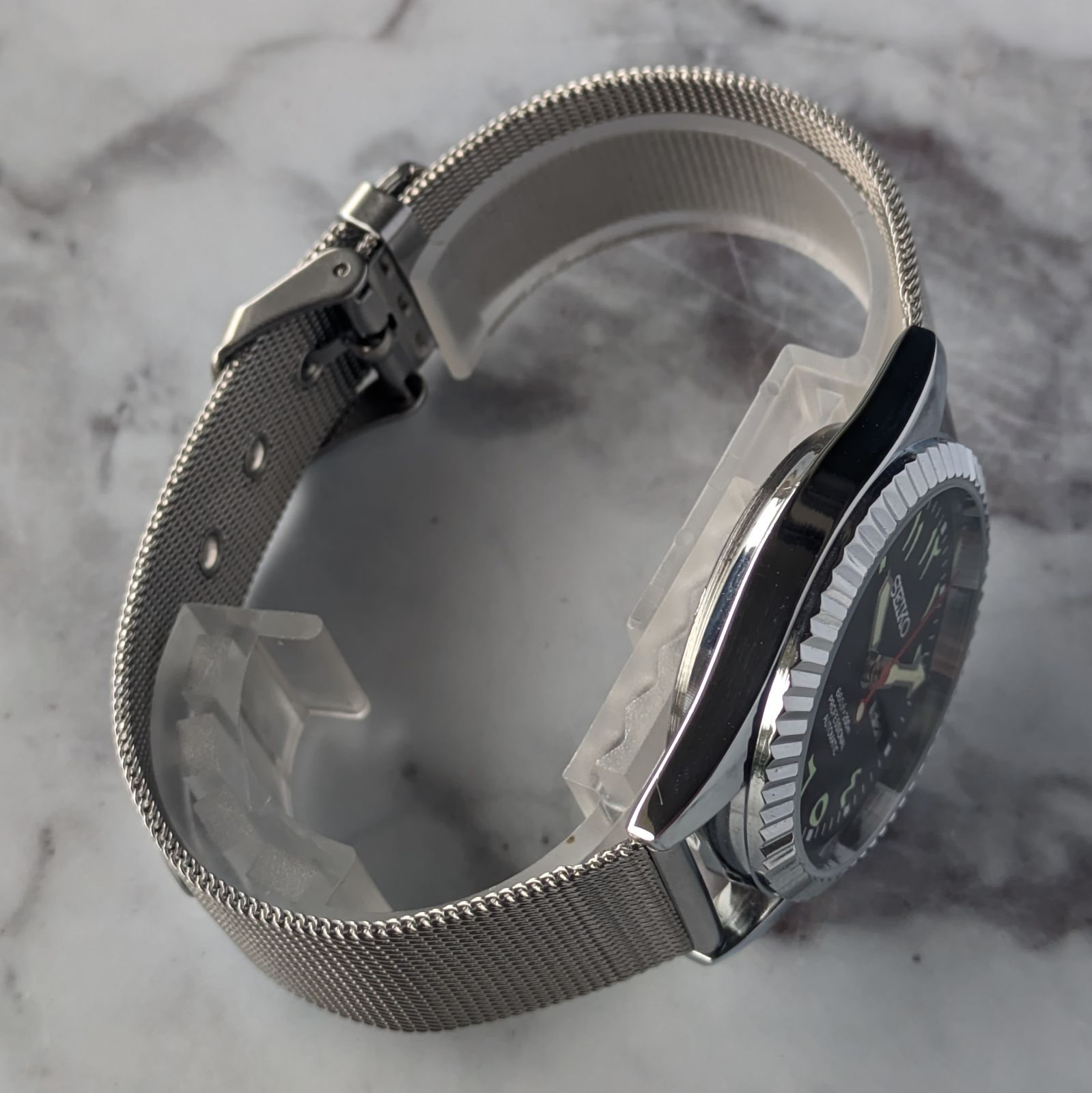 稼働品 SEIKO セイコー5 自動巻き ヴィンテージ ブラック文字盤 
