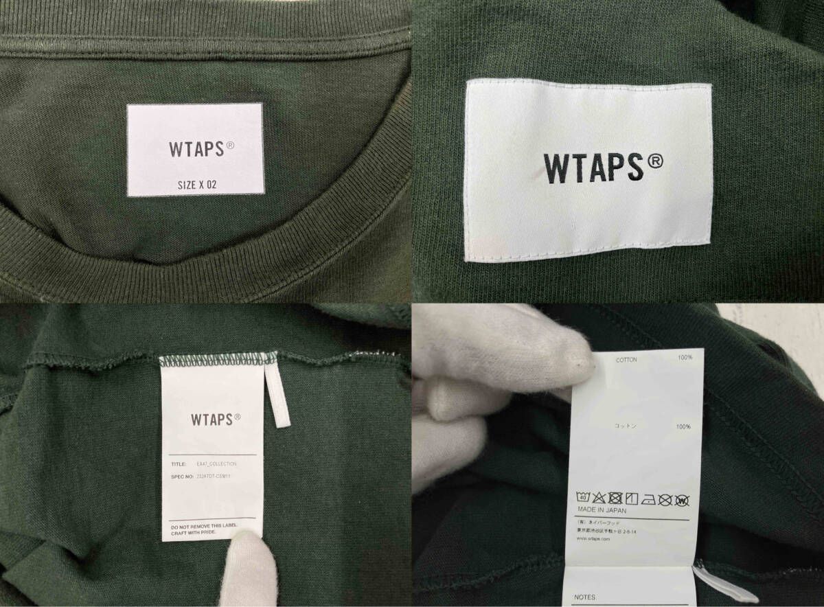 トップス M WTAPS ダブルタップス EX47 241ATDFT 長袖Tシャツ SIZE X02 モス