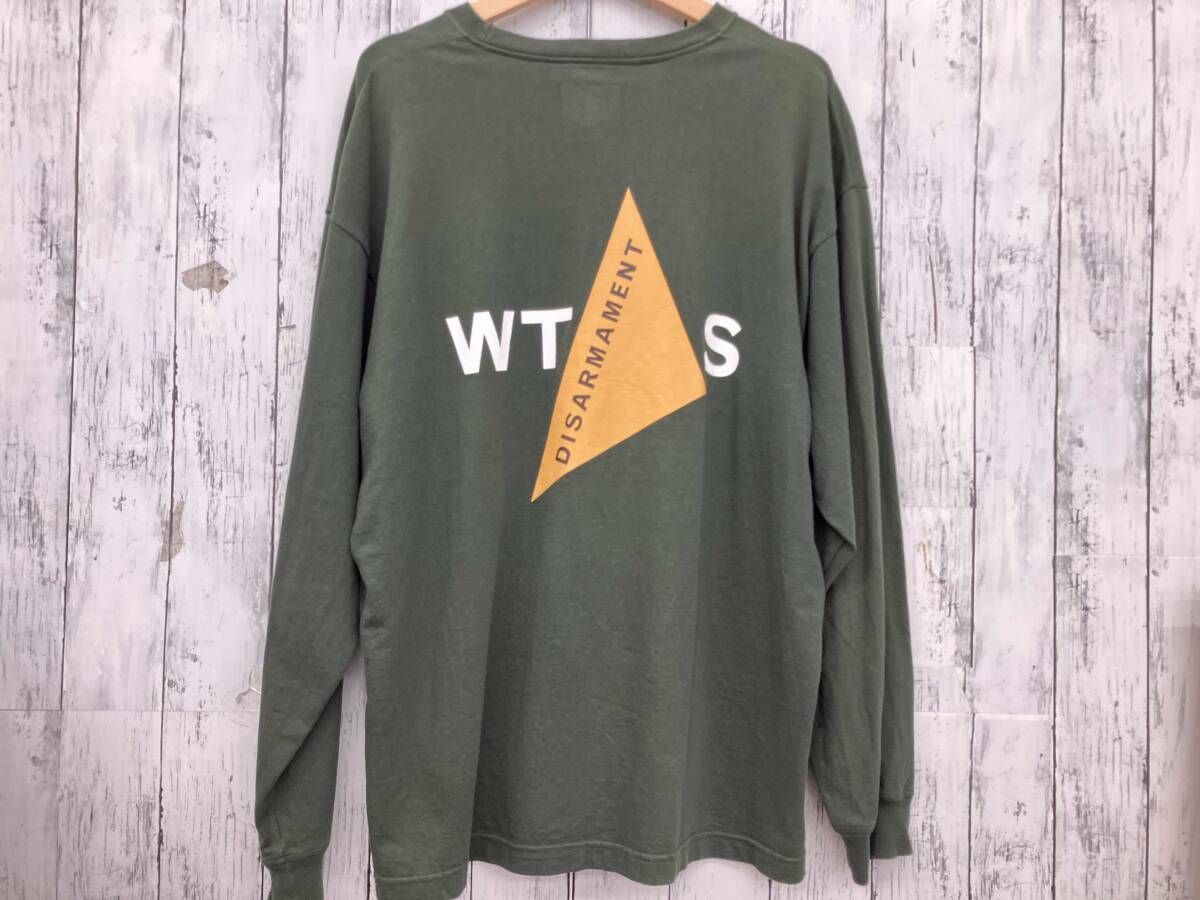 トップス M WTAPS ダブルタップス EX47 241ATDFT 長袖Tシャツ SIZE X02 モス