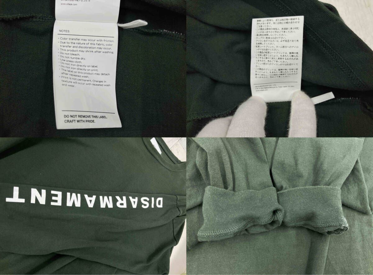 WTAPS ダブルタップス EX47 241ATDFT 長袖Tシャツ SIZE X02 モス