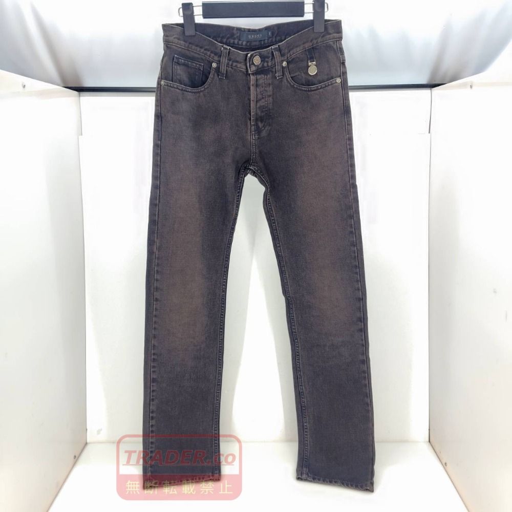 05w22669 グッチ GUCCI スキニーデニムパンツ ブラック 44 イタリア製