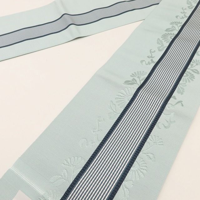 百華❀Y5270◆新品 本場筑前博多織 良き事聞く 未かがり 夏着物 浴衣 正絹 半幅帯 百華❀Y5270◆新品 本場筑前博多織 良き事聞く 未かがり 夏着物 浴衣 正絹 半幅帯