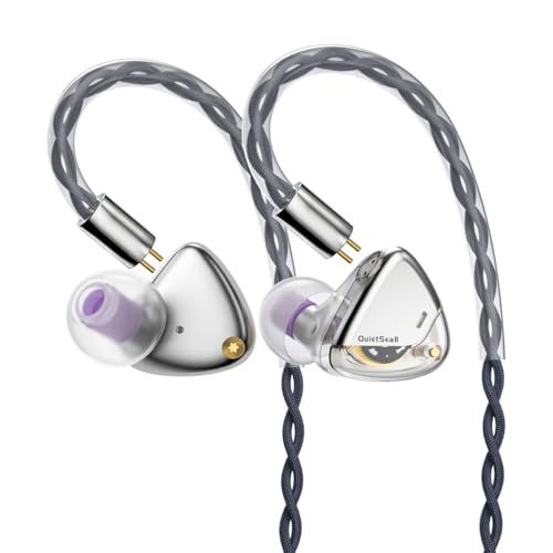 【VGP 2026 金賞】ROSE TECHNICS QuietSea II クワイエットシー カナル型 シングル ダイナミック型 イヤホン 10mm カーボン銅合金ダイアフラム 有線 イヤモニ IEM (シルバー)yu