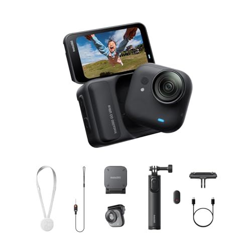 【高梨沙羅さん愛用】 Insta360 GO Ultra ファミリーキット ミッドナイトブラック- ポケットから世界が変わる 軽量＆ポータブル、低照度、どこにでも取り付け可能、FlowState手ブレ補正、200分バッテリー寿命、10メートル防水、サイクリyu